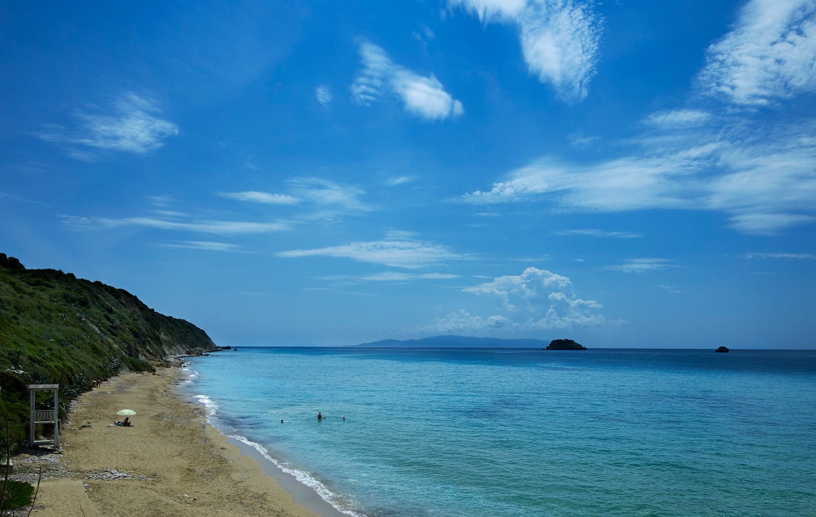 Avythos Beach — golden sand and turquoise water